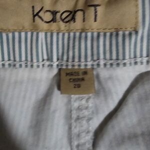 Karen T plus size pinstripe shorts size 20